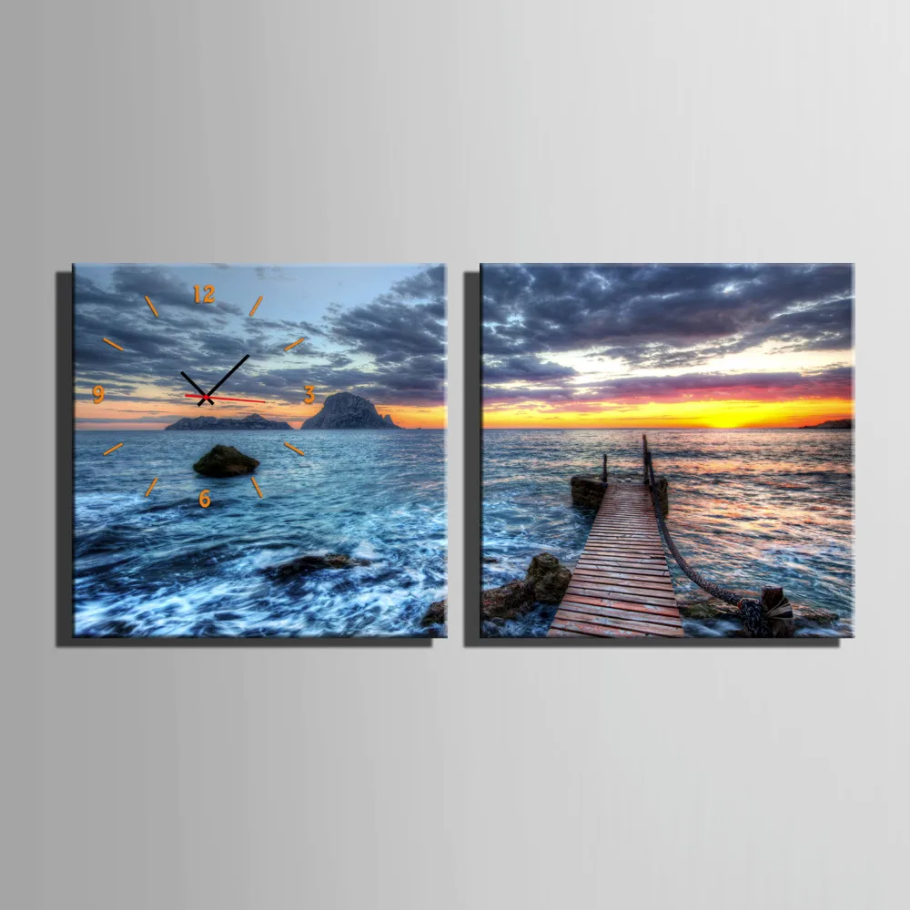 Free Shipping E-HOME Waterfront Wooden Bridge View Clock in Canvas 2pcs wall clock 17121102
Free Shipping E-HOME Waterfront Wooden Bridge View Clock in Canvas 2pcs wall clock 17121102