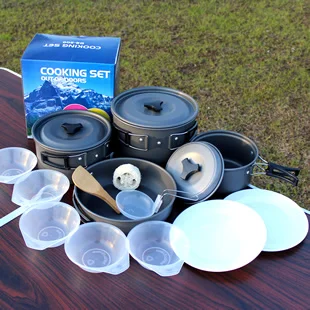 3-5 person Outdoor Cookware Set Camping Cooking Set Pot Pan Bowls Set DS500 AL500
3-5 person Outdoor Cookware Set Camping Cooking Set Pot Pan Bowls Set DS500 AL500