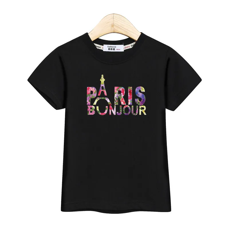 Flowers Paris t-shirt girls fashion tops Eiffel Tower kid clothing short sleeve print baby girl tees casual summer child costume
Flowers Paris t-shirt girls fashion tops Eiffel Tower kid clothing short sleeve print baby girl tees casual summer child costume