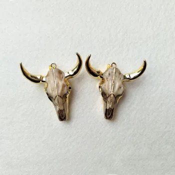 5PCS/lot 24k Gold color horn cattle Tau Pendant, Longhorn bull oxhead Charms for DIY jewelry necklace making PD398
5PCS/lot 24k Gold color horn cattle Tau Pendant, Longhorn bull oxhead Charms for DIY jewelry necklace making PD398