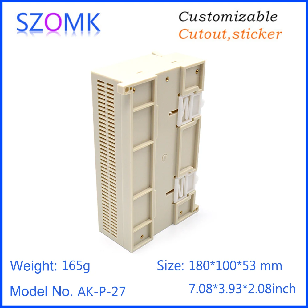 szomk plastic din rail enclosure PLC plastic electronics instrument housing din rail device box (9)