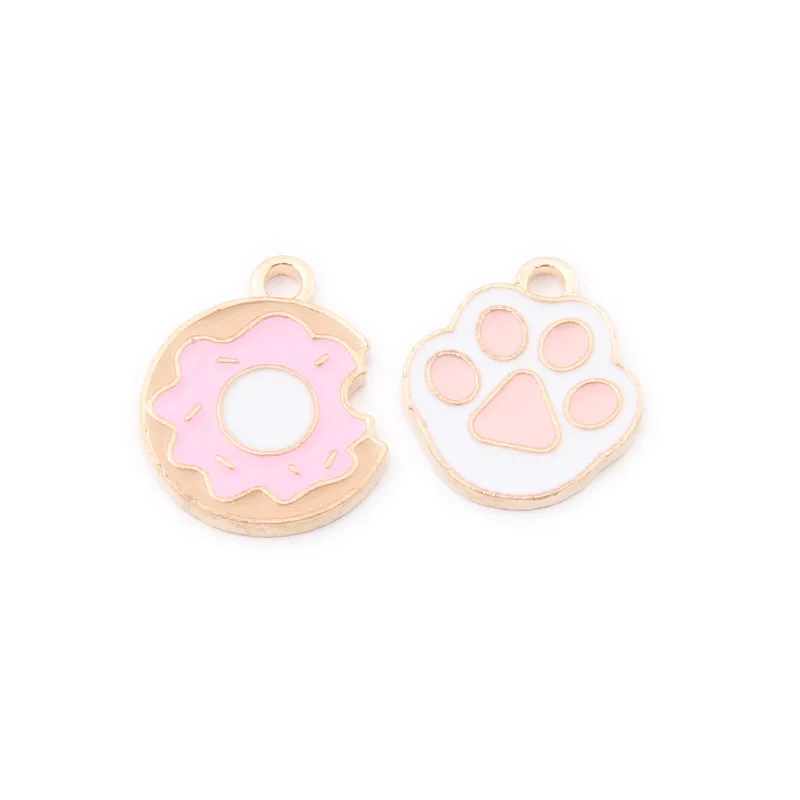 10pcs 15*19mm Diy Accessories enamel pawprint Doughnut charms Bracelet Jewelry Small Hanging Donut Small Claw Earring Pendant
10pcs 15*19mm Diy Accessories enamel pawprint Doughnut charms Bracelet Jewelry Small Hanging Donut Small Claw Earring Pendant