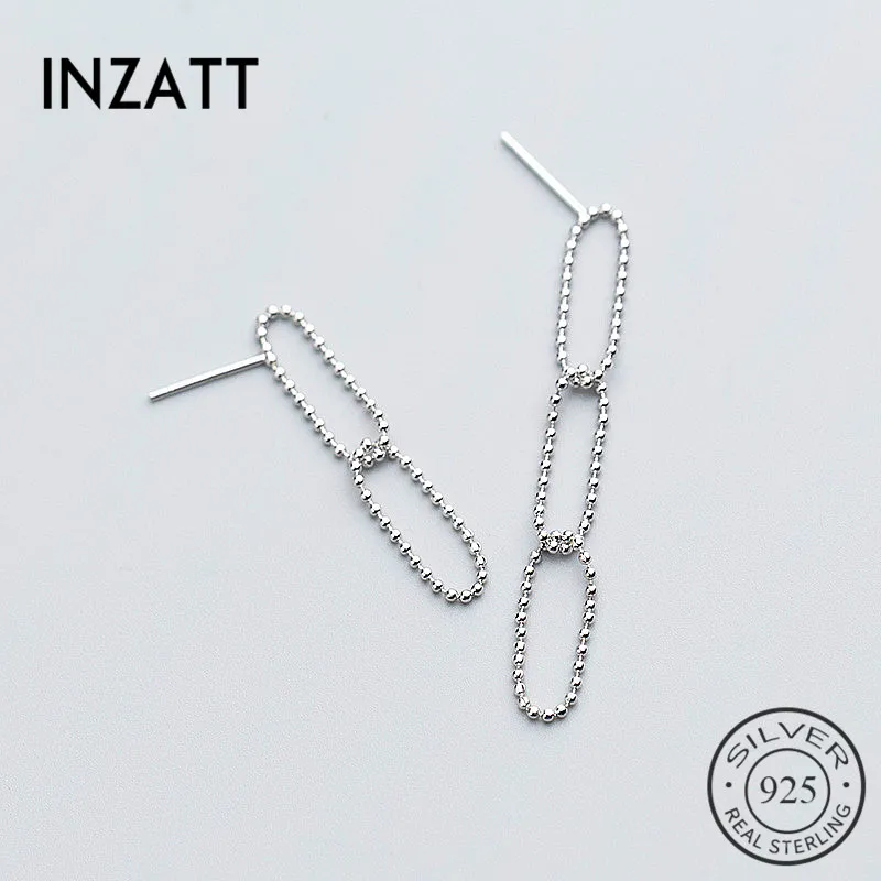 INZATT Bohemia Asymmetry Bead Chain Dangle Geometric Drop Earrings 925 Sterling Silver Fine Jewelry two Colors Accessories gift
INZATT Bohemia Asymmetry Bead Chain Dangle Geometric Drop Earrings 925 Sterling Silver Fine Jewelry two Colors Accessories gift