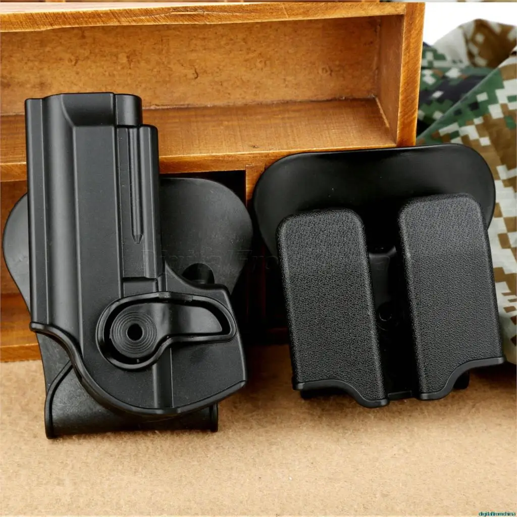 Tactical Rotary Roto Retention Right Hand Pistol Holster Paddle & Double magazine Pouch Ammo Case Clip for M92
Tactical Rotary Roto Retention Right Hand Pistol Holster Paddle & Double magazine Pouch Ammo Case Clip for M92