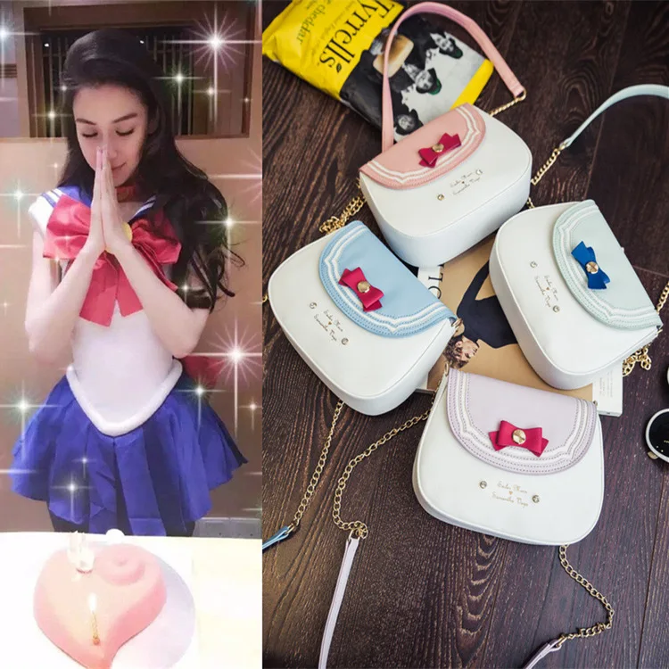 2017 New Hot Fashion Women Female Cute Cartoon Sailor Moon Soft Small Casual Chains Zipper Handbags Shoulder Bags Messenger Bag
2017 New Hot Fashion Women Female Cute Cartoon Sailor Moon Soft Small Casual Chains Zipper Handbags Shoulder Bags Messenger Bag