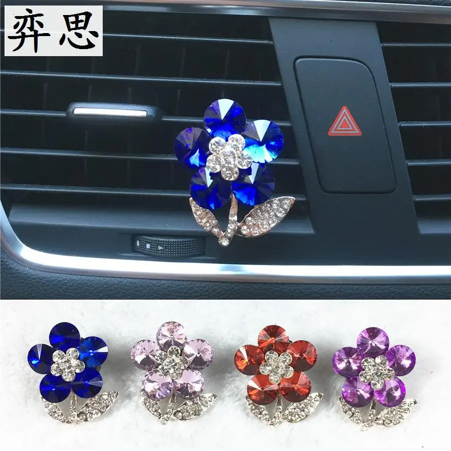 Exquisite metallic crystal flowers Ladies car decorations Perfume clip Flower car air freshener Lady car styling Perfume jewelry
Exquisite metallic crystal flowers Ladies car decorations Perfume clip Flower car air freshener Lady car styling Perfume jewelry