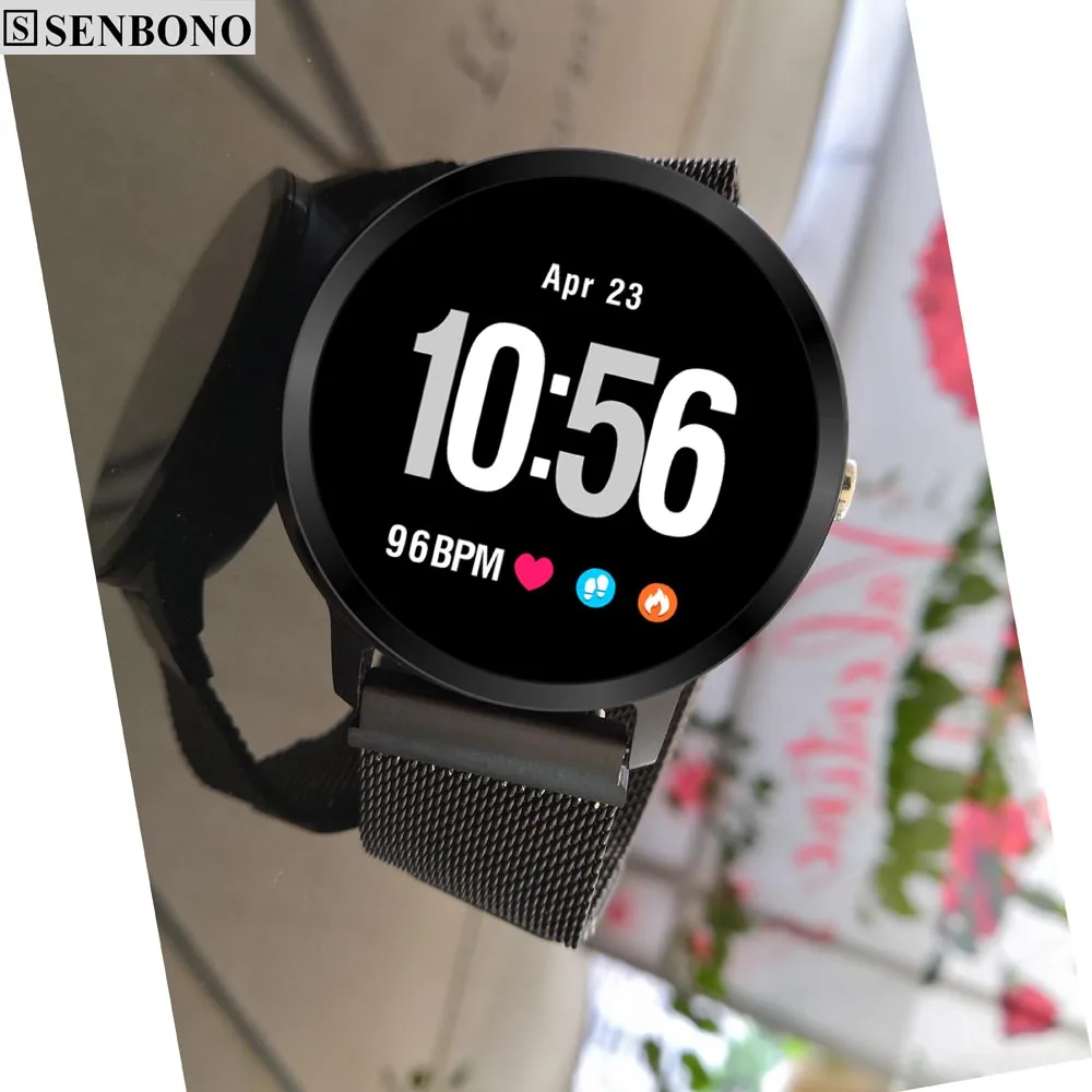 

SENBONO IP67 Waterproof V11 Bluetooth Smart watch Activity Fitness tracker Heart rate Monitor Smartwatch for IOS Android