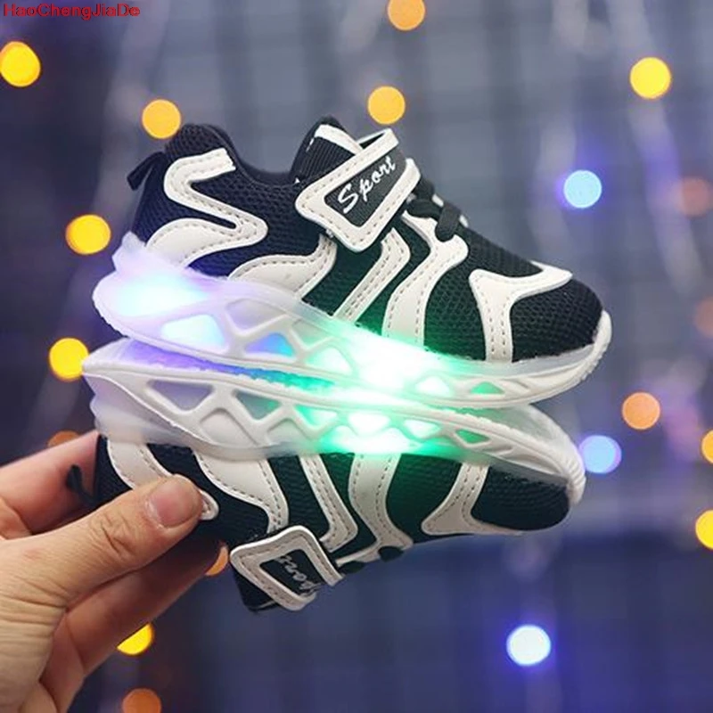 HaoChengJiaDe Brand New Spring Children's Luminous Sneakers Kids Led Shoes Chaussure Enfant Girls Boys Mesh Shoes With LED Light
HaoChengJiaDe Brand New Spring Children's Luminous Sneakers Kids Led Shoes Chaussure Enfant Girls Boys Mesh Shoes With LED Light