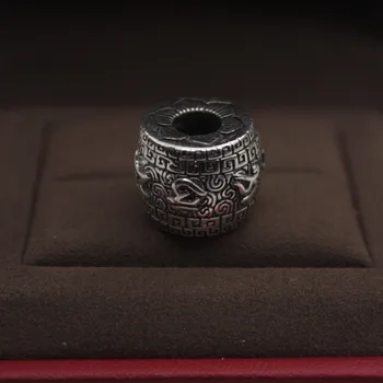 Sterling S999 Silver Pendant Man's Women amulet Bead Sutra Pattern Pendant New Fashion New Jewelry