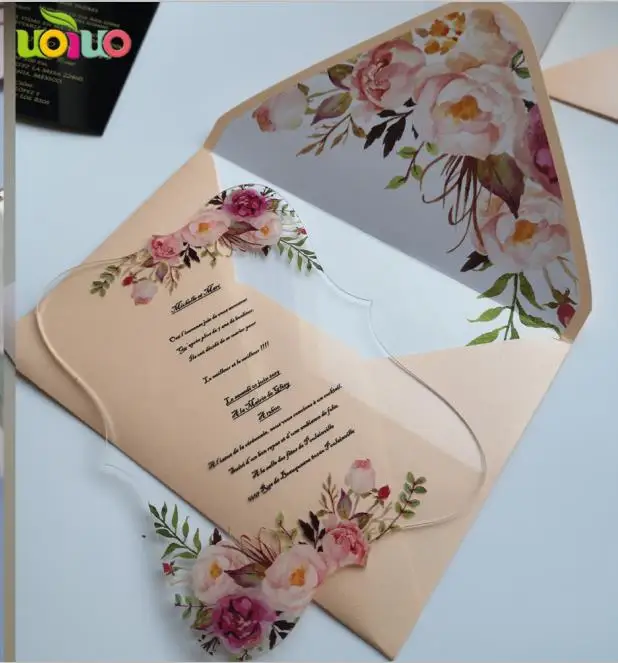 new arrival Customize Acrylic card wedding invitations with flowers,frame acrylic card,colorful printing acrylic invitations hot
new arrival Customize Acrylic card wedding invitations with flowers,frame acrylic card,colorful printing acrylic invitations hot