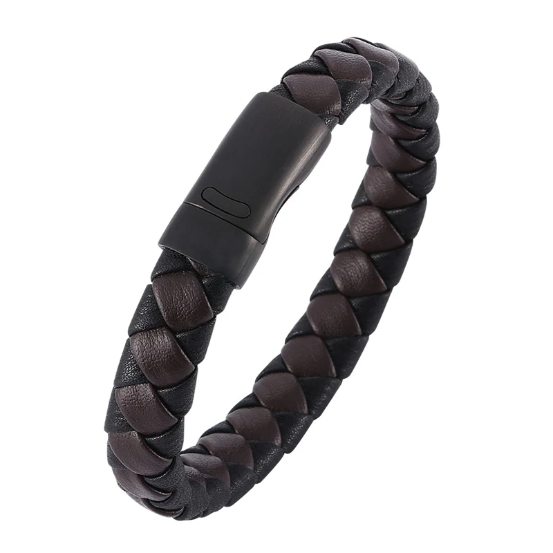 Black Stainless Steel Magnetic Clasp Men Bracelet Braided Leather Bracelet for Male Jewelry Vintage Man Accessories Gifts SP0023
Black Stainless Steel Magnetic Clasp Men Bracelet Braided Leather Bracelet for Male Jewelry Vintage Man Accessories Gifts SP0023