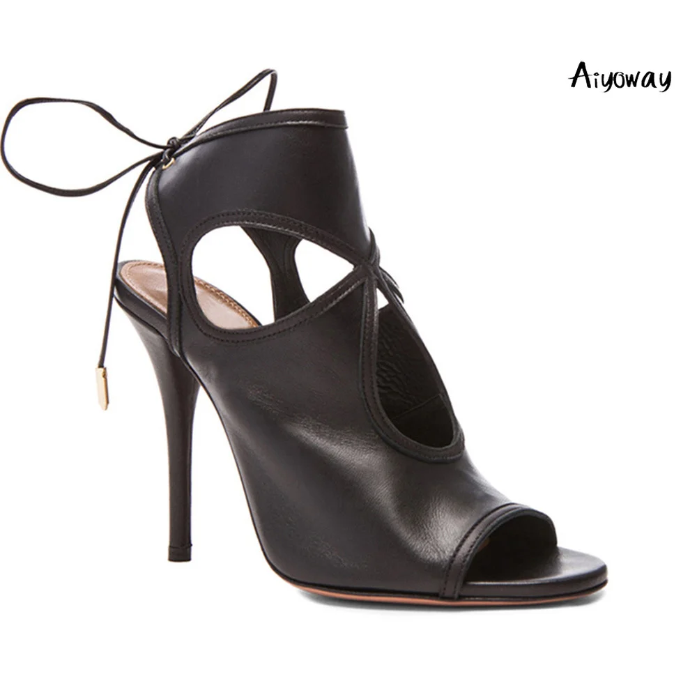 Aiyoway 2019 Spring Fashion Women Shoes Peep Toe Lace Up High Heels Sandals Cut-out Ladies Party Dress Shoes Black
Aiyoway 2019 Spring Fashion Women Shoes Peep Toe Lace Up High Heels Sandals Cut-out Ladies Party Dress Shoes Black