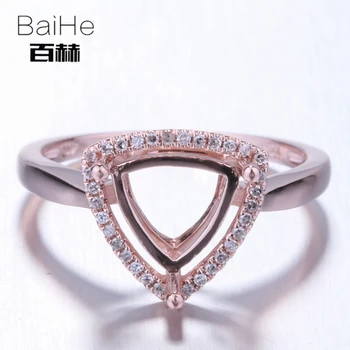 BAIHE Solid 14K Rose Gold Certified Trillion Cut Engagement Women Cute/Romantic Fine Jewelry Elegant unique Semi Mount Ring
BAIHE Solid 14K Rose Gold Certified Trillion Cut Engagement Women Cute/Romantic Fine Jewelry Elegant unique Semi Mount Ring