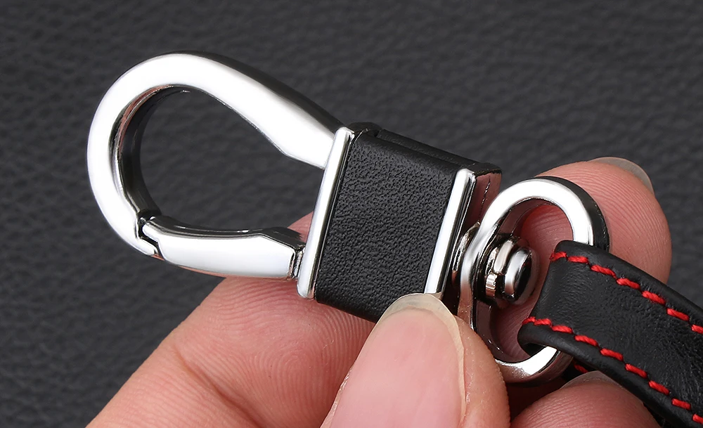 VCiiC Leather Remote Car Keychain Key Cover Case For Toyota Camry CHR Prius Corolla RAV4 Prado 2017 2018 Remote 3 button keyless