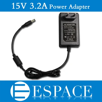 

New 15V 3.2A 48W Power Supply AC 100-240V To DC Adapter For 5050 3528 Led Strips with US/EU plug free shipping