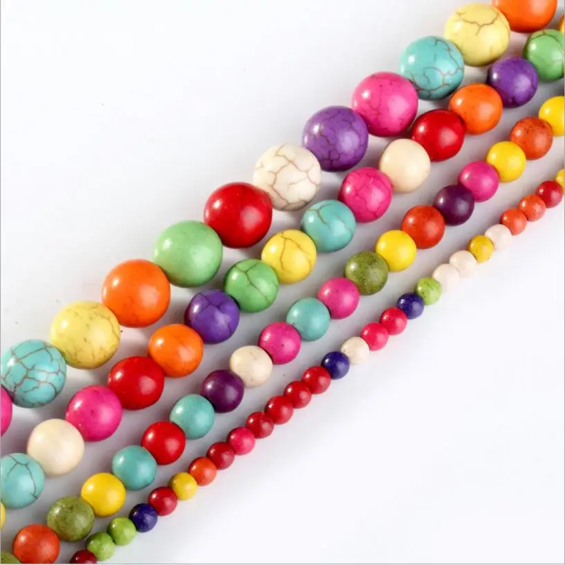 1 strand 4/6/8/10/12/14mm Multicolor Natural Howlite Stone Loose Round Beads For DIY Necklace Bracelet Jewelry Making
1 strand 4/6/8/10/12/14mm Multicolor Natural Howlite Stone Loose Round Beads For DIY Necklace Bracelet Jewelry Making