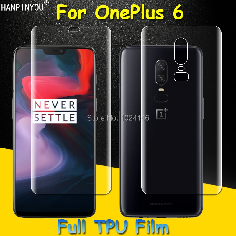 Защитная пленка из мягкого ТПУ для экрана OnePlus 6 1 + 28 "с полным покрытием (не