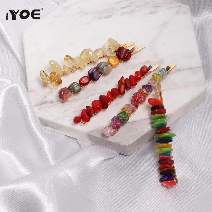 2019 New Bohemian Colorful Irregular Stone Beads Hair Clip For Women Girl Gifts Headwear Hair Pins Hairgrips Hair Accessories
2019 New Bohemian Colorful Irregular Stone Beads Hair Clip For Women Girl Gifts Headwear Hair Pins Hairgrips Hair Accessories