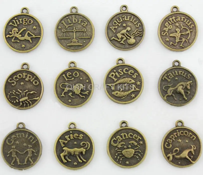 100pcs mixed Antique bronze Zodiac horoscope Charms pendants 20x18mm antique bronze zinc alloy pendent charm drops LM41-43
100pcs mixed Antique bronze Zodiac horoscope Charms pendants 20x18mm antique bronze zinc alloy pendent charm drops LM41-43