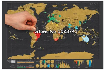 1 x Travel Deluxe Scratch World Map Novelty Gift Geography Teaching Toy Map 42*30cm
1 x Travel Deluxe Scratch World Map Novelty Gift Geography Teaching Toy Map 42*30cm
