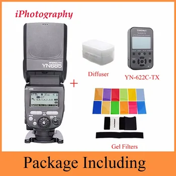 YONGNUO YN685C YN685 YN-685 Wireless HSS TTL Flash Speedlite for Canon + YN622C-TX trigger + 12color Filter + Diffuser
YONGNUO YN685C YN685 YN-685 Wireless HSS TTL Flash Speedlite for Canon + YN622C-TX trigger + 12color Filter + Diffuser