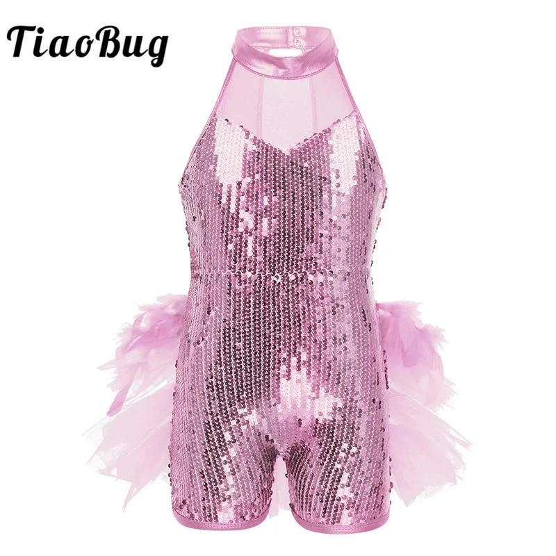 TiaoBug Kids Girls Sequins Ballet Leotard Mesh Ruffles Feathers Ballet Tutu Children Stage Performance Jazz Latin Dance Costume
TiaoBug Kids Girls Sequins Ballet Leotard Mesh Ruffles Feathers Ballet Tutu Children Stage Performance Jazz Latin Dance Costume
