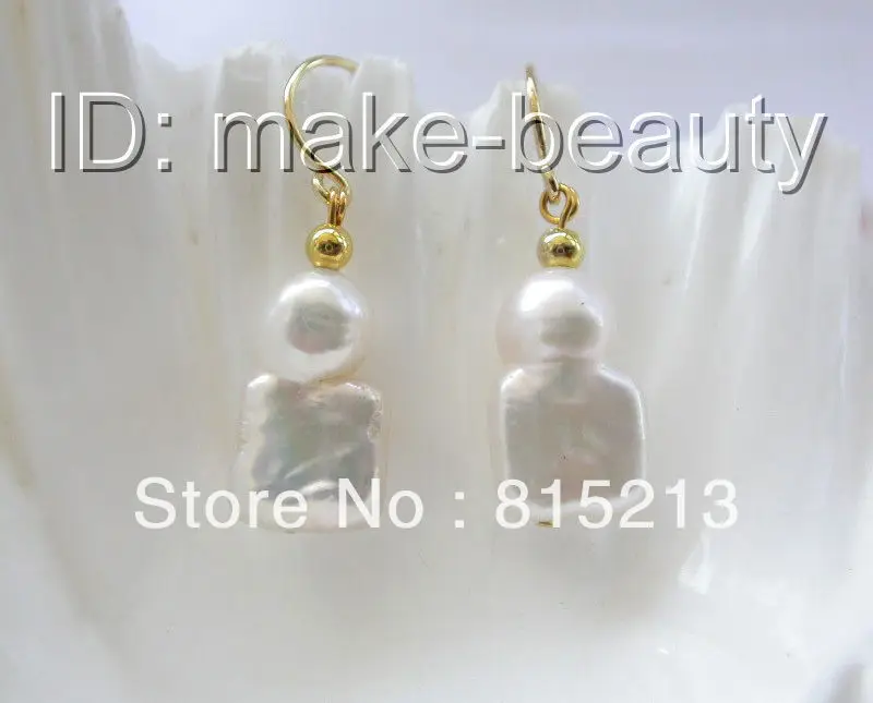 wb00285 CLASSIC 16mm white baroque keshi reborn freshwater pearls dangle earrings
wb00285 CLASSIC 16mm white baroque keshi reborn freshwater pearls dangle earrings