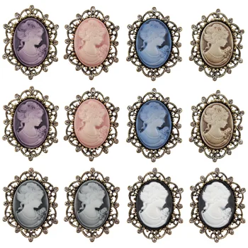 Factory Directly Wholesale 12 Pieces / Pack Vintage Style Cameo Figure Picture Brooch Pins for Women
Factory Directly Wholesale 12 Pieces / Pack Vintage Style Cameo Figure Picture Brooch Pins for Women