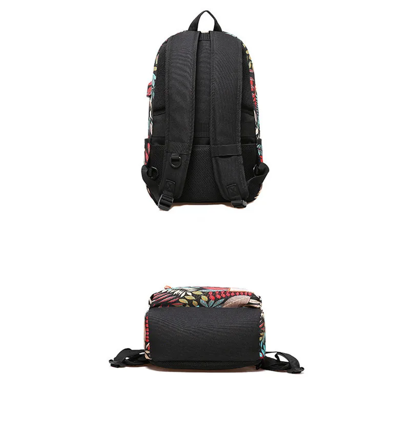 Women USB charging laptop backpack for teenage girls school backpack bag Printing Female Backpacks for college students 18