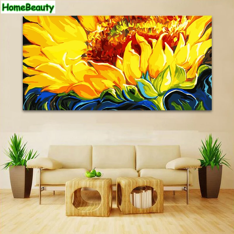 Home Beauty 50*100 large diy oil picture by numbers modular canvas painting for living room coloring by number sunflowers DY15
Home Beauty 50*100 large diy oil picture by numbers modular canvas painting for living room coloring by number sunflowers DY15