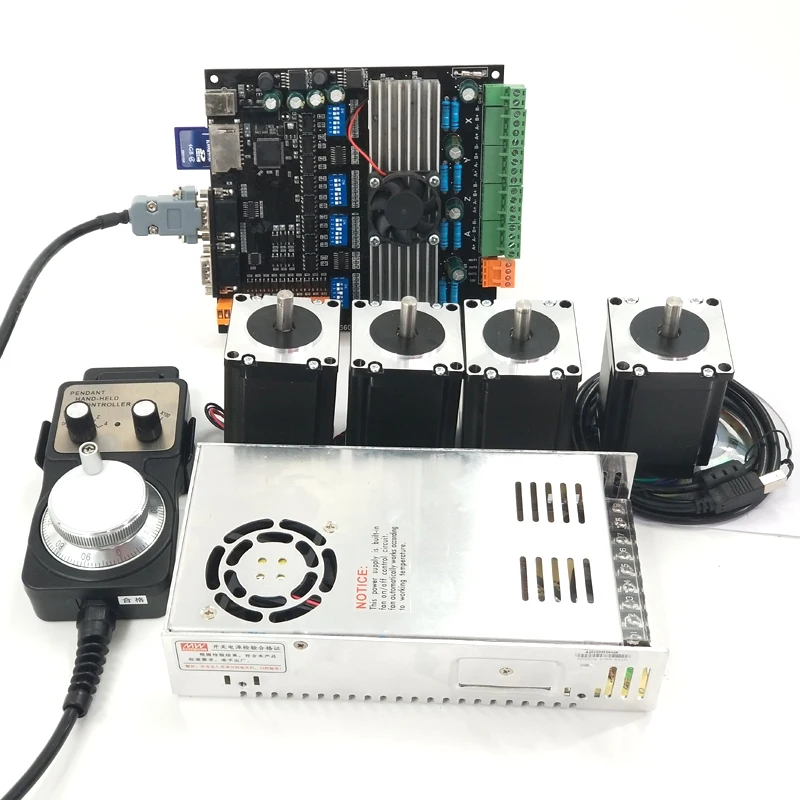 ЧПУ USB 4 оси комплект шт. Nema 23 шаговый двигатель 57 + MDK2 контроллер двигателя карта