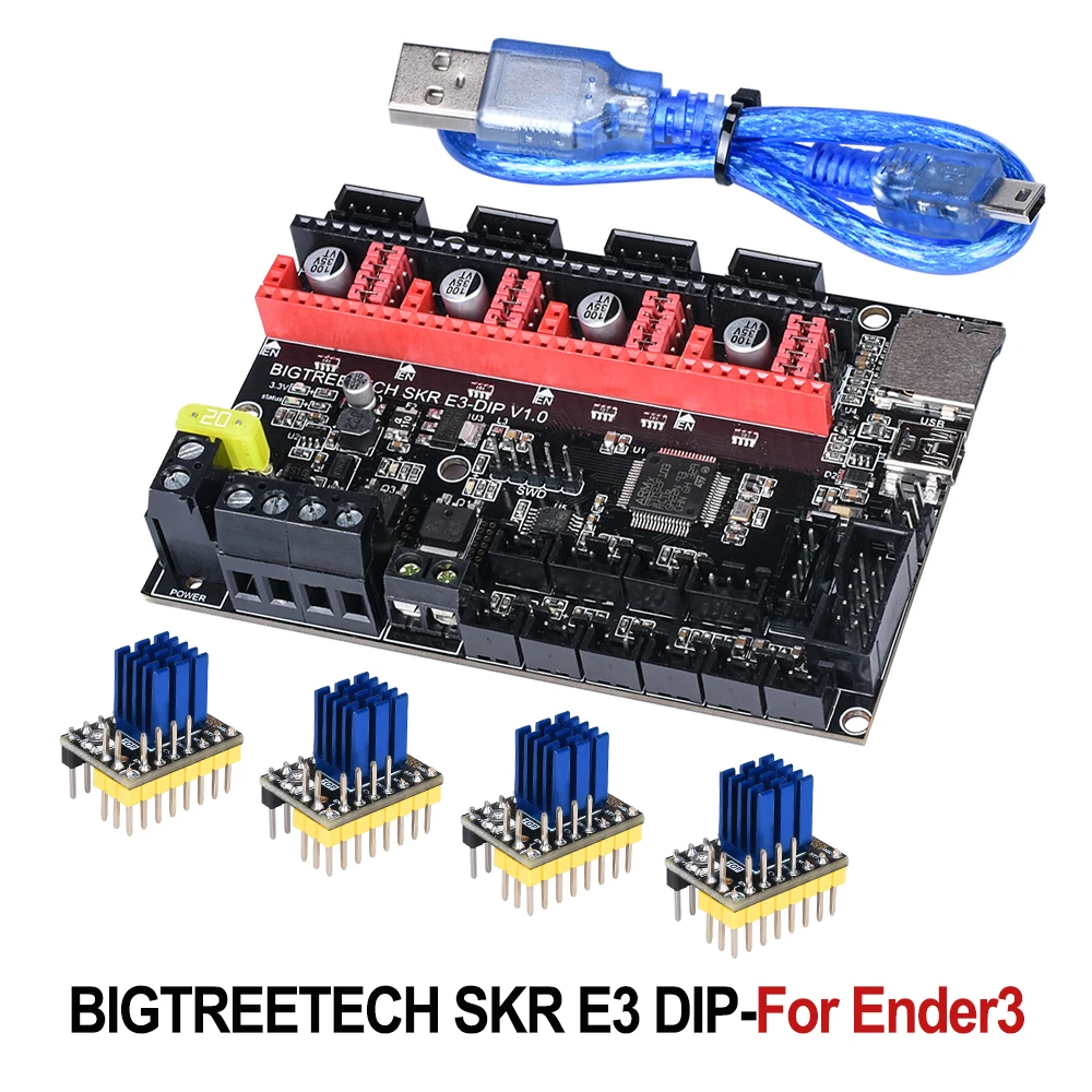 BIGTREETECH SKR E3 DIP V1.1 Control Board 32Bit For Ender-3 PRO 3D Printer Parts TMC2208 TMC2130 spi VS Cheetah V1.1 mini E3
BIGTREETECH SKR E3 DIP V1.1 Control Board 32Bit For Ender-3 PRO 3D Printer Parts TMC2208 TMC2130 spi VS Cheetah V1.1 mini E3