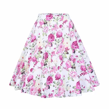 2018 Skirts Women Sexy Midi Skirt Dot Floral Print Vintage Black Plus Size Summer High Waist Ball Gown Elegant Tutu faldas Saia
2018 Skirts Women Sexy Midi Skirt Dot Floral Print Vintage Black Plus Size Summer High Waist Ball Gown Elegant Tutu faldas Saia