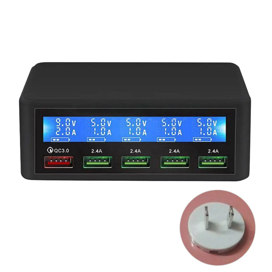 LCD Digital Display Fast Charger Digital Display 3 Port USB Car-charger USB For iPhone 5 6 7 8 X ipad Apple Cable
LCD Digital Display Fast Charger Digital Display 3 Port USB Car-charger USB For iPhone 5 6 7 8 X ipad Apple Cable