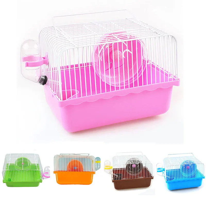 Pet Hamster Cage with Running Wheel Water Bottle Food Basin Portable Pet Carrier House Mice Home Habitat Pet Supplies
Pet Hamster Cage with Running Wheel Water Bottle Food Basin Portable Pet Carrier House Mice Home Habitat Pet Supplies