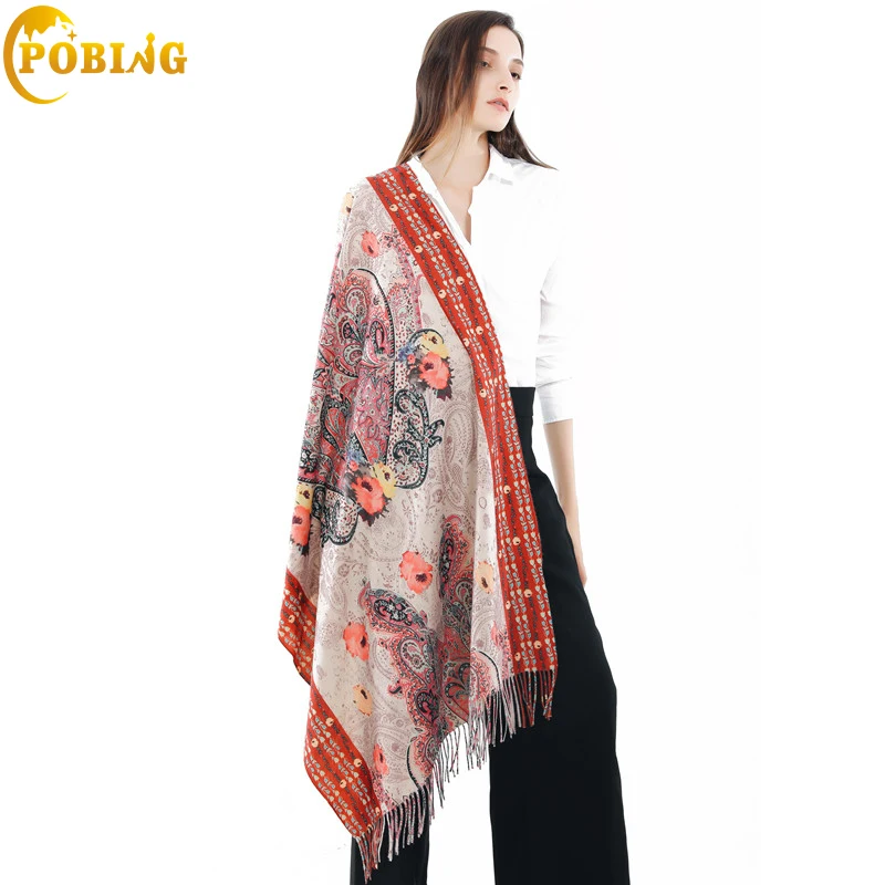 POBING 2018 New Winter Scarf Women British Floral Scarves Wraps Soft Warm Cashmere Shawl Tassel Pashmina Lady Blanket Stoles
POBING 2018 New Winter Scarf Women British Floral Scarves Wraps Soft Warm Cashmere Shawl Tassel Pashmina Lady Blanket Stoles