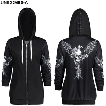 Halloween Autumn Women Jackets Coats Zipper Up Skull Floral Jacket Overcoat Outwear Angel's Wing Baseball Jackets Casual Coat
Halloween Autumn Women Jackets Coats Zipper Up Skull Floral Jacket Overcoat Outwear Angel's Wing Baseball Jackets Casual Coat