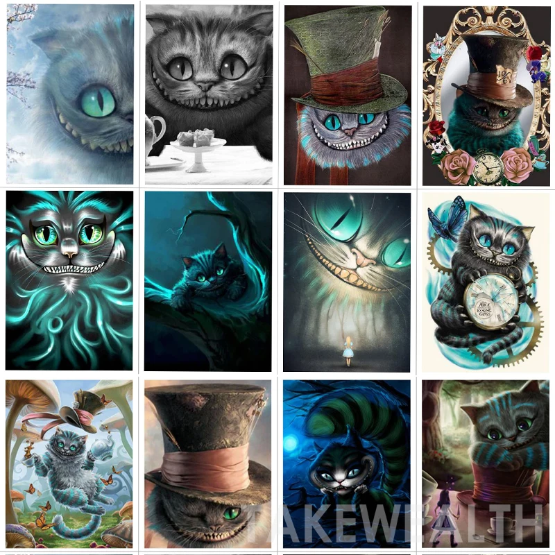 5D Full Diamond Mosaic animal Cheshire cat Rhinestone Diamond Painting Cross Stitch kits Diamond Embroidery Patterns v228
5D Full Diamond Mosaic animal Cheshire cat Rhinestone Diamond Painting Cross Stitch kits Diamond Embroidery Patterns v228