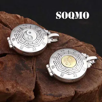 SOQMO Ethnic Pendant 100% Real 925 Sterling Silver fine Jewelry For Men Women Vintage Tai Chi Necklace Pendant boyfriend gift 
SOQMO Ethnic Pendant 100% Real 925 Sterling Silver fine Jewelry For Men Women Vintage Tai Chi Necklace Pendant boyfriend gift