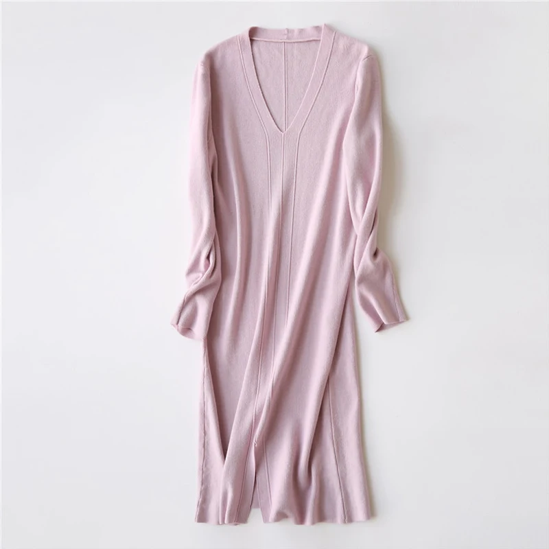 J759 fashion women brief solid color basic elegant v neck front split match all sweater dress knitted dresses
J759 fashion women brief solid color basic elegant v neck front split match all sweater dress knitted dresses