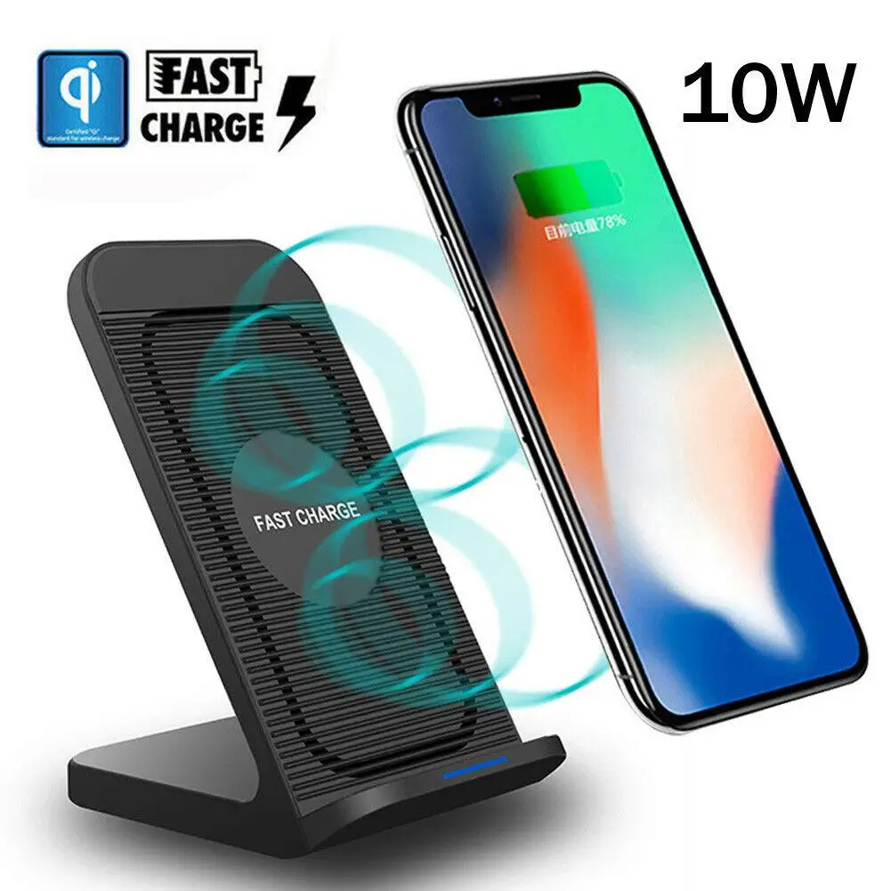 10W Qi Wireless Charger Dock for Iphone 7 8 Intelligent Fast Charging Stand Intelligent for Huawei Xiaomi Samsung Galaxy Series
10W Qi Wireless Charger Dock for Iphone 7 8 Intelligent Fast Charging Stand Intelligent for Huawei Xiaomi Samsung Galaxy Series