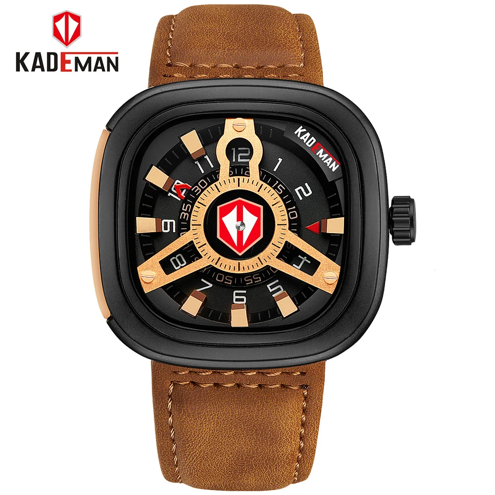 KADEMAN Luxury Top Brand Fashion Army Military Men Watch Sports Male Quartz Watches Wristwatches Waterproof Leather Clock
KADEMAN Luxury Top Brand Fashion Army Military Men Watch Sports Male Quartz Watches Wristwatches Waterproof Leather Clock