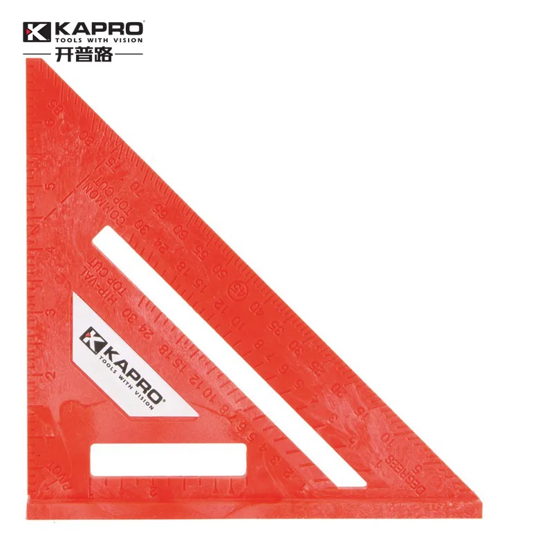 KAPRO Multi function Rectangular ruler Woodworking tools Scribing ruler Triangle Ruler 45 degree Plastic Triangle boar Red Color
KAPRO Multi function Rectangular ruler Woodworking tools Scribing ruler Triangle Ruler 45 degree Plastic Triangle boar Red Color
