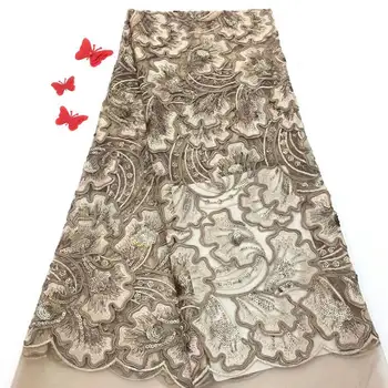 2019 latest gold sequins french lace fabric high quality nigerian tulle lace fabric for luxury evening dresses A1295-1
2019 latest gold sequins french lace fabric high quality nigerian tulle lace fabric for luxury evening dresses A1295-1