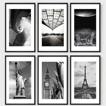Retro Canvas Painting Black And White Building Landscape Wall Pictures For Living Room Modern Canvas Posters Wall Art Prints
Retro Canvas Painting Black And White Building Landscape Wall Pictures For Living Room Modern Canvas Posters Wall Art Prints