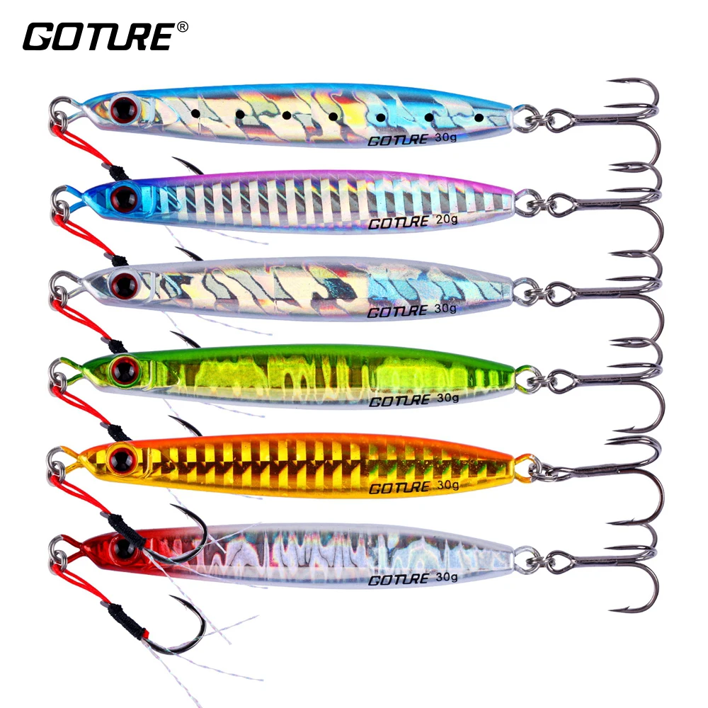 Goture Metal Jig Spoon Lure 20g 30g Slow Jigging Jigbait Artificial Bait Hard Casting Shore Lead Fish Sea Bass Fishing Lure
Goture Metal Jig Spoon Lure 20g 30g Slow Jigging Jigbait Artificial Bait Hard Casting Shore Lead Fish Sea Bass Fishing Lure