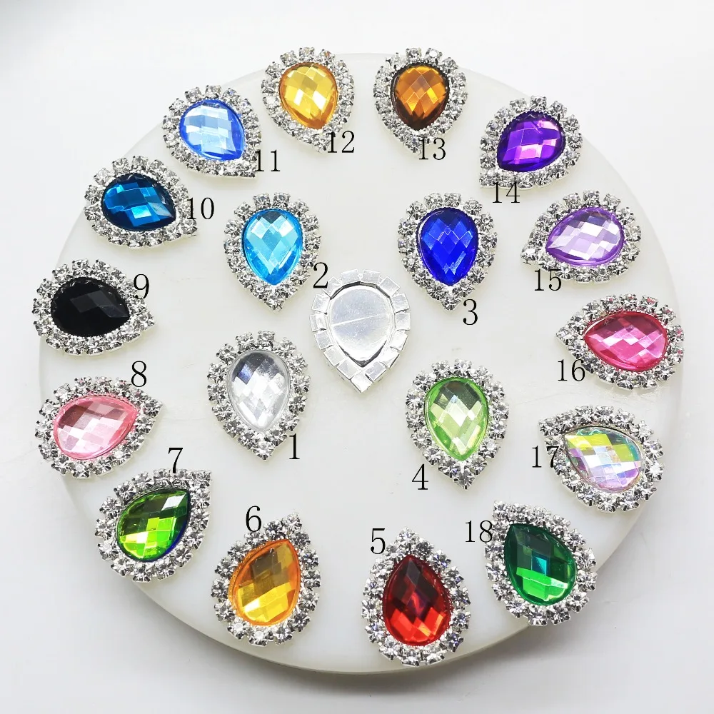 ZMASEY New Fashion Mix Color Buttons 10pcs/lot 17*21mm Water Drop Button DIY Handwork Initation Accessory Wedding Decoration
ZMASEY New Fashion Mix Color Buttons 10pcs/lot 17*21mm Water Drop Button DIY Handwork Initation Accessory Wedding Decoration