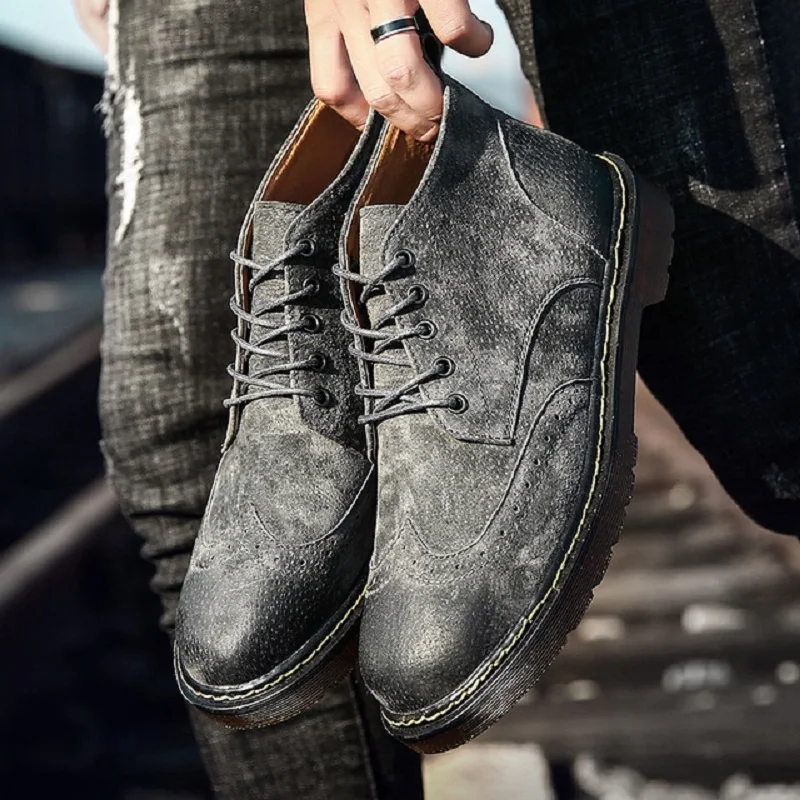 Plus Size Men Boots Spring Autumn Winter Retro Fashion Sewing Genuine Leather Short Men Boots Lace-Up Male Leather Shoes 190604
Plus Size Men Boots Spring Autumn Winter Retro Fashion Sewing Genuine Leather Short Men Boots Lace-Up Male Leather Shoes 190604