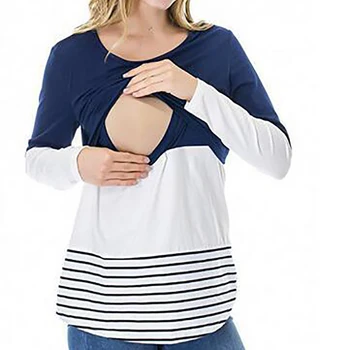 Dollplus New Maternity Shirt Mom Stripe Top Tees Spring Long Sleeve Pregnancy Breastfeeding T-shirt Maternity Clothing
Dollplus New Maternity Shirt Mom Stripe Top Tees Spring Long Sleeve Pregnancy Breastfeeding T-shirt Maternity Clothing