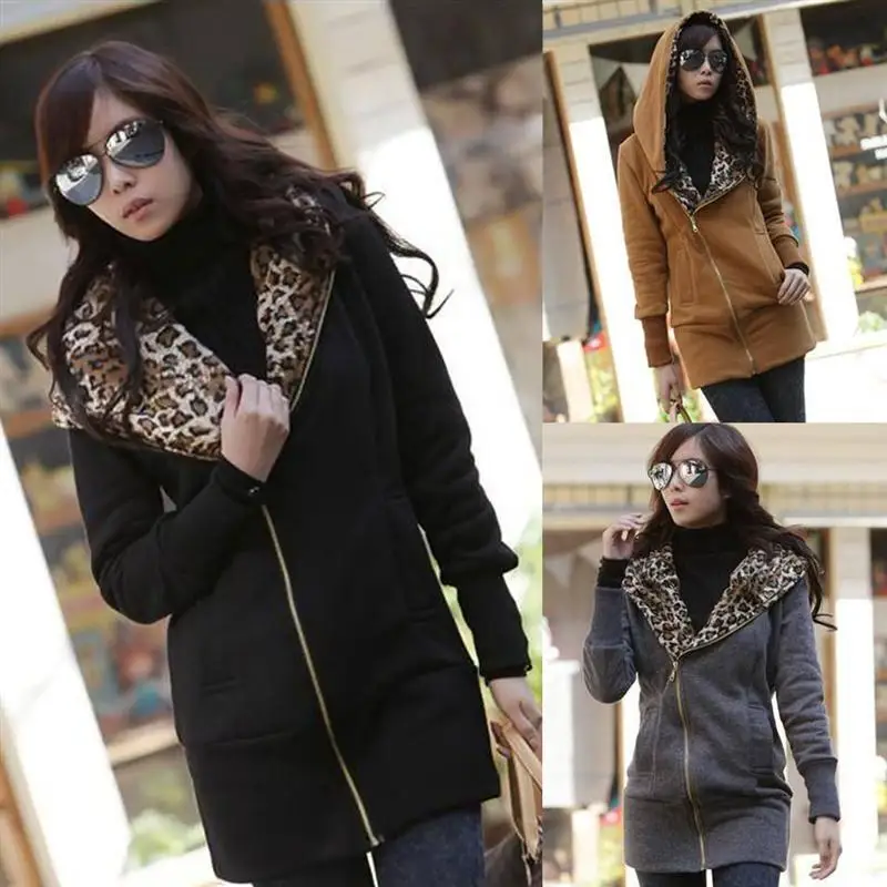Nice New Casual long-sleeved Hooded Leopard Print Coat Big Yards Thick 2 Colors
Nice New Casual long-sleeved Hooded Leopard Print Coat Big Yards Thick 2 Colors